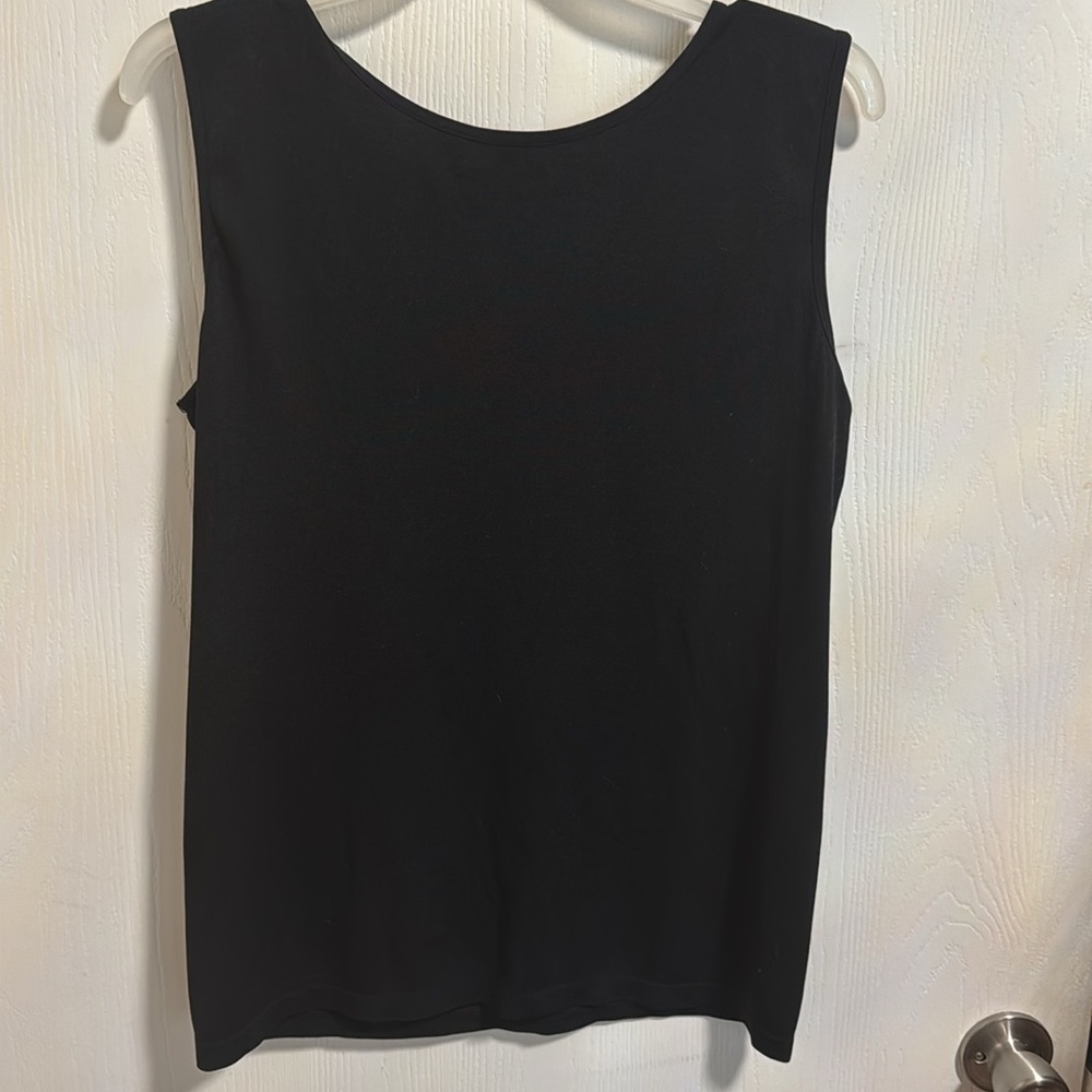 LC Couture SPARKLING Black Rhinestone Beaded Tank Top 2X‎ Stretchy Comfortable - Picture 6 of 8
